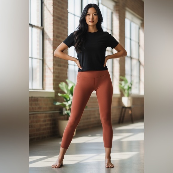 Lululemon Pants - Lululemon Align High-Rise Crop Leggings Sz 12 | Rust / Terracotta | MSRP $88